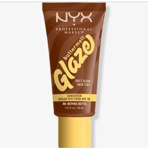 🦋 NYX 08: NUTMEG BUTTA Skin Tint Glaze Soft Glow New FullSz